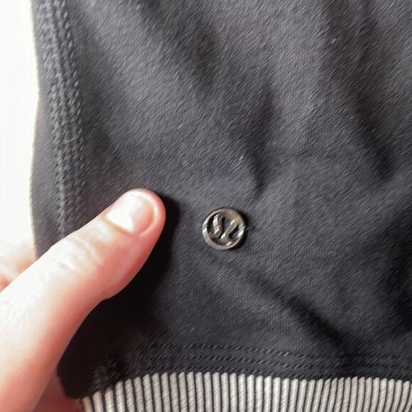 Lululemon H’Om Run Black & White Striped Full Zip Jacket Size‎ 6 - Picture 7 of 10